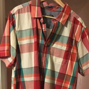North face short sleeve button down XL